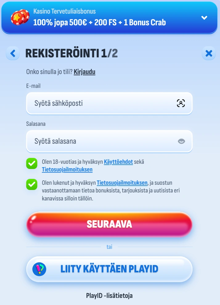 nomini casino registration